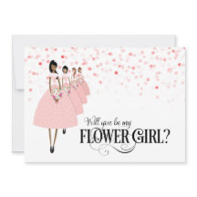 Pink Confetti wird mein Blumenmädchen sein ethnisc