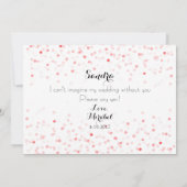 Pink Confetti wird meine Junior-Brautjungfrau sein Einladung (Rückseite)