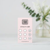 Pink Connect With Us Social QR Code Loyalty Card Visitenkarte (Stehend Vorderseite)