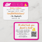 Pink Conquackulations! Cruising Duck Tag (Vorne/Hinten)