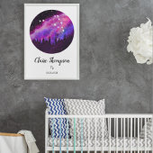 Pink Constellation Capricorn Horoskop Schildergesc Poster