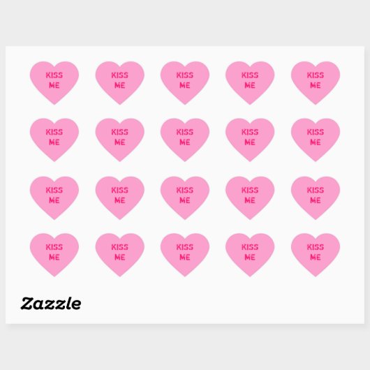 Pink Conversation Heart Sticker (Blatt)