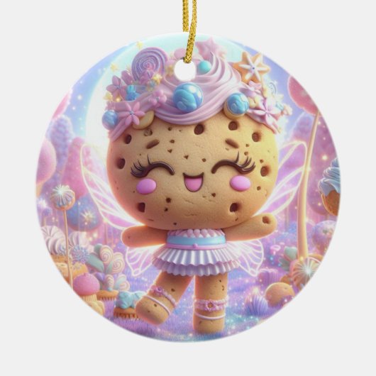 Pink Cookie Keramik Ornament (Vorne)