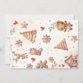 Pink Cookie Weihnachten Geburtstag FotoDanke Karte (Rückseite)