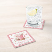 Pink Cookies and Cocoa Baby Shower Rechteckiger Pappuntersetzer (Vor Ort)