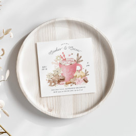 Pink Cookies und Kakao-Feier einladen Einladung