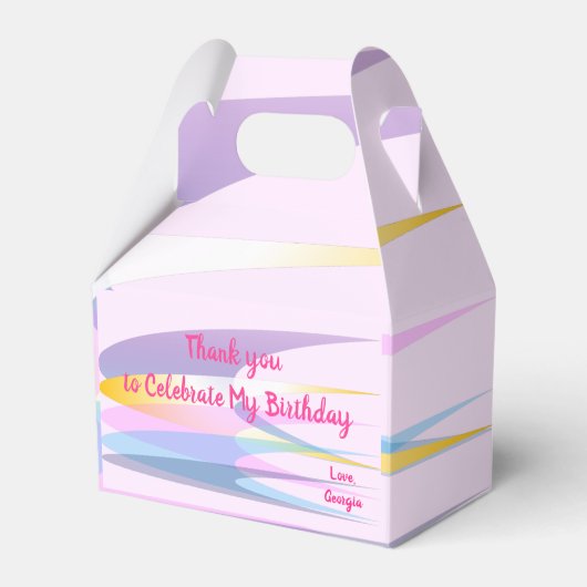 Pink Cool Paper Bevorzugung Box Geschenkschachtel (Vorderseite)