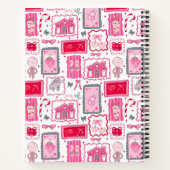 Pink Coquette aesthetic girly whimsical pattern Notizblock (Rückseite)
