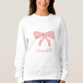 Pink Coquette Ästhetische Bow Girl Blush Sweatshirt (Vorderseite)