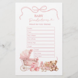 Pink Coquette Baby Carriage Baby Predictions 