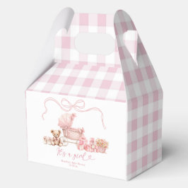 Pink Coquette Baby Carriage Boy Baby Shower Favor Geschenkschachtel