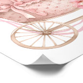 Pink Coquette Baby Carriage Late Diapers Poster (Ecke)