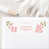 Pink Coquette Baby Clothes Address Label (Insitu)