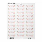 Pink Coquette Baby Clothes Address Label (Vorne)