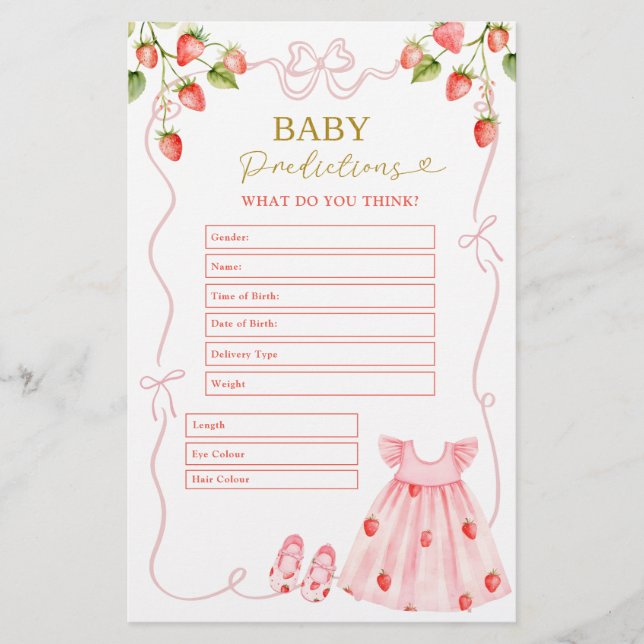 Pink Coquette Baby Clothes Baby Predictions  (Vorderseite)