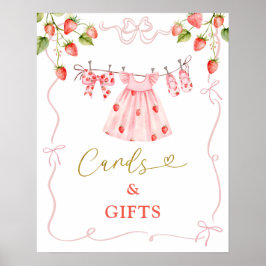 Pink Coquette Baby Clothes Berry Cards and Gifts Poster