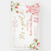 Pink Coquette Baby Clothes Berry Large Banner (Vertikal)