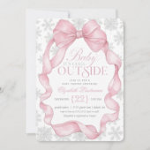 Pink Coquette Baby Es ist kalt draußen Babydusche Einladung (Vorderseite)