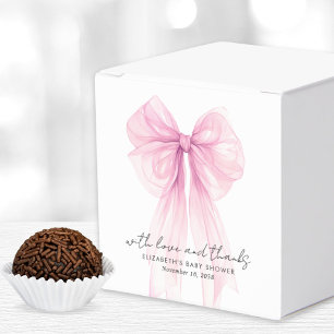 Pink Coquette Bow Baby Girl Dusche Vielen Dank Geschenkschachtel