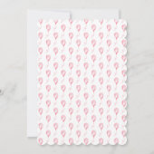 Pink Coquette Bow Baby Girl Movable Birthday Hat Einladung (Rückseite)