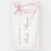 Pink Coquette Bow Baby Shower Banner (Vertikal)
