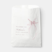 Pink Coquette Bow Baby Shower Geschenktütchen (Vorderseite)