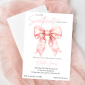 Pink Coquette Bow Baby Shower Girl Einladung