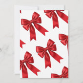 Pink Coquette Bow Babydusche Flat Danke Karte (Rückseite)