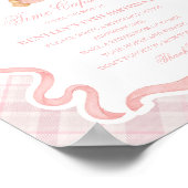 Pink Coquette Bow Bear Birthday Time Capsule Poster (Ecke)