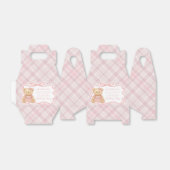 Pink Coquette Bow Bear Girl Birthday Favor Box Geschenkschachtel (Ungefaltet)