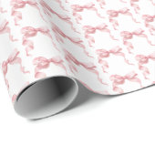 Pink Coquette Bow Birthday Party  Geschenkpapier (Rolleneckpunkt)