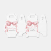 Pink Coquette Bow Birthday Party  Geschenkschachtel (Ungefaltet)