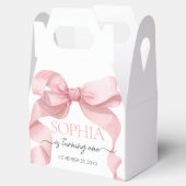 Pink Coquette Bow Birthday Party  Geschenkschachtel (Geöffnet)