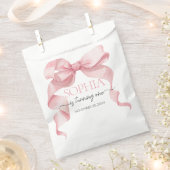 Pink Coquette Bow Birthday Party  Geschenktütchen (Ausgeschnitten)