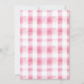 Pink Coquette Bow Boho Girl Chicken Birthday Party Einladung (Rückseite)