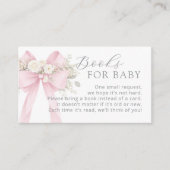 Pink Coquette Bow Books for baby Begleitkarte (Vorderseite)
