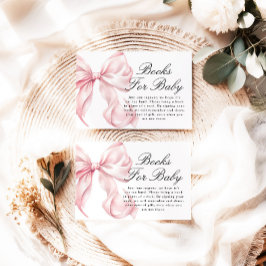 Pink Coquette Bow Books For Baby Card Begleitkarte