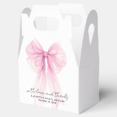 Pink Coquette Bow Brautparty Vielen Dank Geschenkschachtel (Geöffnet)