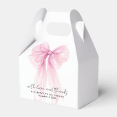 Pink Coquette Bow Brautparty Vielen Dank Geschenkschachtel (Vorderseite)