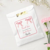 Pink Coquette Bow Bridal Shower Geschenktütchen (Versiegelt)