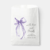 Pink Coquette Bow Bridal Shower Thank You Geschenktütchen (Vorderseite)