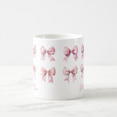 Pink Coquette Bow Custom Name Kaffeetasse (Mittel)