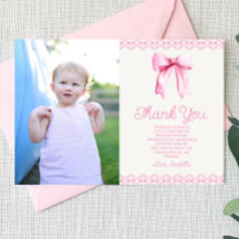 Pink Coquette Bow Custom Picture Birthday Party