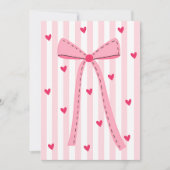 Pink Coquette Bow Elegant Thirtieth Birthday Einladung (Vorderseite)