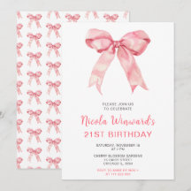 Pink Coquette Bow Geburtstagsparty