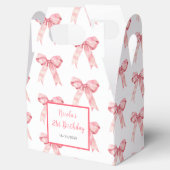 Pink Coquette Bow Geburtstagsparty Geschenkschachtel (Geöffnet)