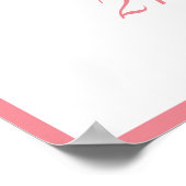 Pink Coquette Bow Geburtstagsparty Poster (Ecke)