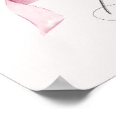 Pink Coquette Bow Girl Baby Dusche Begrüßungszeich Poster (Ecke)