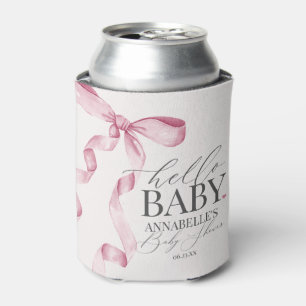 Pink Coquette Bow Girl Baby Dusche Dessert Favorit Dosenkühler