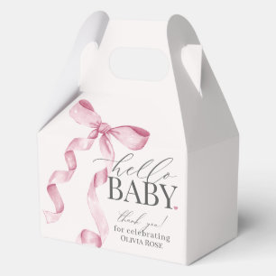 Pink Coquette Bow Girl Babydusche Geschenk Geschenkschachtel